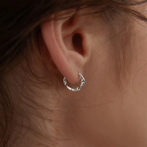 European Small Mobius Ring Stud Earrings Women 2021 Minimalist Metal Twisted Piercing Korean Fashion Jewelry