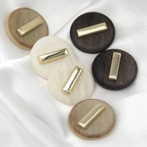 HENGC Women Blazer Resin Metal Shank Matte Buttons For Clothing Coat Suit Handmade Decorative DIY Crafts Accessories Wholesale