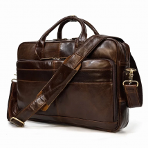 Travel Laptop Bag for Men Large Genuine Leather Handbag Male Business Briefcase Fashion Real Cowhide Computer Shoulder Bag