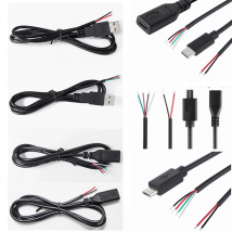 Power Supply Date Cable 2 Pin USB A TYPE-C Female Male 4 Pin Wire Jack Charger Cord Extension Connector DIY 5V 2/4-core Line
