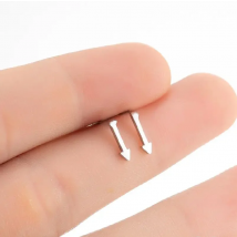 Mini Romantic Stainless Steel Arrow Cupid Earrings For Girl Woman Temperament Small Stud Lover Couple Fine Jewelry Factory Price