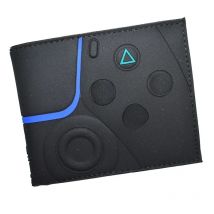 7 Color Game Controller Design Wallet PVC Short Purse with Zipper Coin Pocket for Game Cosplay