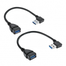 USB 3.0 male to female extension cable adapter upper, lower, left and right elbows 90 degrees USB3.0 data right angle