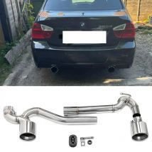 Car Accessories Dual Exhaust Tip For BMW E90 E92 320i 318i 325i Up 335i Look Exhaust Pipe Stainless Steel Muffler Tip Tailpipe