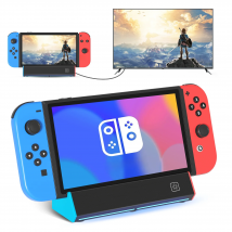Portable Charging Dock Station Base with 4K HDMI Adapter/USB 2.0 /Type C Port for Nintendo Switch OLED Dock