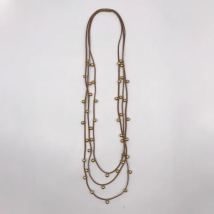 Suekees Boho Fashion Jewelry Gothic Brown Suede Cord Resin Beads Long Necklace Vintage Collares Necklace For Women Accessories