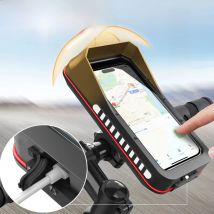 Waterproof Motorcycle Bicycle Mobile Phone Holder Universal Quick Lock Bike Scooter Handlebar Stand for 4.7-7.0 inches Devices