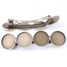 5pcs 20mm Cabochon Hair Clip Base Setting Trays Antique Bronze Hairclip Hairpin Bezel Blanks For Jewelry Making