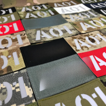 Custom Laser Cutting IR IFF Infrared Reflection Patch Radio Call Sign Name Tapes Gray Letters Morale Tactics Military Airsoft