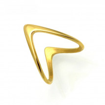 BORASI Fashion Jewelry V Ring For Women Gold Color Stainless Steel Exquisite Shiny Polished Double V Shape Knuckle Ring 2017