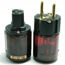 Oyaide C-079 P-079e Schuko Europe EU Power Plug 24k Gold Plated IEC Audio Connector Female-Male MATIHUR audio hifi