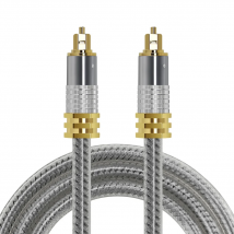Digital Optical Audio Cable Braided 5.1 Optical SPDIF Toslink Cord for Sound Bar, TV, PS4, Xbox, Samsung