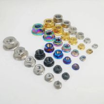 CyclingMan Titanium M5 M6 M8 M10 M12 M14 Flange Nut Srew Bolts for Motorcycle Bicycle Bike
