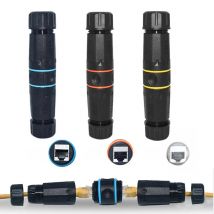 YXY Network rj45 Connector IP68 Waterproof CAT5E/CAT6/CAT6A M23 Cable Network Ethernet Extenders rj45 panel mount for Outdoor