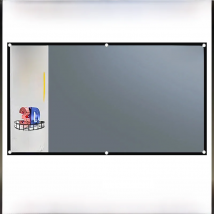 LEJIADA Projector Screen 60-133 Inch Metal Grey Anti-Light 16:9 Portable Black Border With Holes Home Outdoor Projection Screen