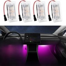 For Tesla Model Y Model 3 highland Ultra-Bright Interior Foot-Well Lights Compatible Model 3/Y/S/X Interior LED Lights Bulbs Kit