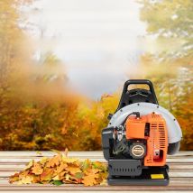Backpack Leaf Blower 63CC 2 Stroke Gas Powered Leaf Blowers with 1.8L Fuel Tank,  Air Cooling Grass Blower for Yard