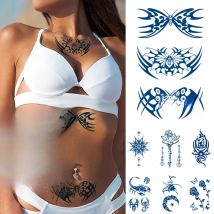 Juice Ink Tattoos Body Art Lasting Waterproof Temporary Tattoo Sticker Butterfly Totem Tatoo Arm Fake Mandala Henna Tatto Women