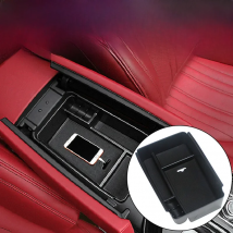 Central Armrest Storage Box Cover Trim ABS Car Organizer for Maserati Quattroporte 2013-2016 Ghibli 2014-2016 Levante 2016-2018