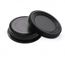 For Pentax K Rear Lens Cap / Camera Body Cap / Cap Set Plastic Black for Pentax PK K mount camera and lens