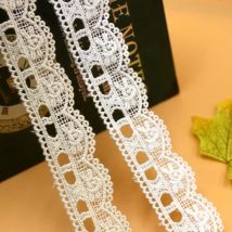 3Yards/Lot Width 3cm White Beige Color Lace Trim Water Soluble Embroidery Cotton Lace DIY Lace Fabric Clothing Accessories