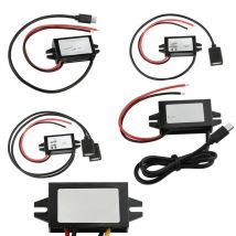 12V/24V to 5V 3A Power Adapter Converter DC-DC Step Down Module USB-A Female/Type C/dual USB/open Wire Connector Waterproof CE