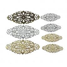 200pcs 80mm Metal Hollow Flower Film Beads Set For Sewing Craft Diy Bride Hair Headwear Bag Clothes Decoration