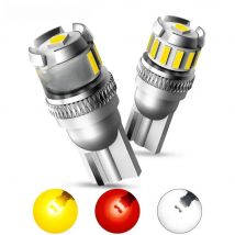 AUXITO 2PCS T10 W5W Red LED Bulb Canbus 194 168 White Car Interior Lights Yellow License Plate Leds Lamp Reading Trunk LIght 12V