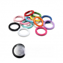 5Pcs/lot Metal Spring Gate O Ring Openable Round Carabiner Keychain Bag Clips Hook Dog Chain Buckles Connector for DIY Jewelry