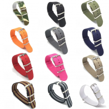 Watch Band 18 20 22 24 Mm Army Khaki Military  Fabric Woven Nylon Watch Strap Band Buckle Belt Accessor
