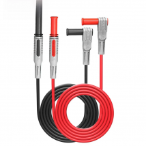 Cleqee P1033 2PCS Safety Banana Plug Test Lead 90 Degree To Straight Multimeter Test Cable 100CM 1000V/15A