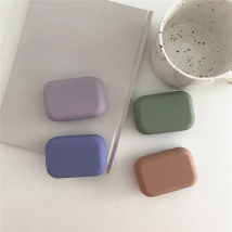 Mini Texture Matte Solid Color Contact Lens Case Women Ins Color Container Portable Travel Set Eye Lenses Storage Box