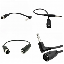 MIDI Din 5-pin female to Monoprice 6.35mm (1/4 inch) male TRS stereo audio extension cable for 30cm best quality MIDI keyboard