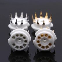 PCB Mount 9pin Ceramic Vacuum Tube Socket Valve Base For ECC83 6DJ8 12AX7 12AU7 12AT7 6922 EL84 ECC81 Hifi Audio Tube AMP DIY