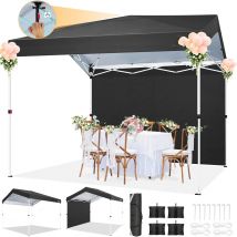 Tenda pop-up per gazebo pieghevole stabile impermeabile da 3x3 m con 1 tenda laterale per esterni Gazebo commerciale Tenda per feste per eventi