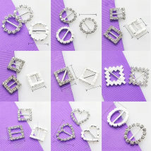 Multi-Size Silver Pole Ribbon Slider 10Pcs/Lot Wedding Invitation DIY Hair Accessories Embellishment Crafts