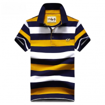 Casual Stripe Poloshirt Men Summer High Quality  Embroidery Slim Breathable Polo Shirt Male Fashion Casual Turndown Collar Tops