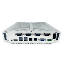 Mini Fanless Industrial Computer With Celeron J6412 CPU Soldered DDR4 8G RAM 128G SSD  6*COM  2 LAN  4 USB 3.0  2 USB 2.0