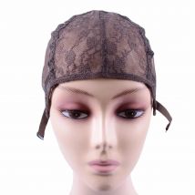 Dark Brown Small/Medium/Large Jewish Wig Caps For Making Wigs 1Pc Per LotGlueless Wig Caps Adjustable Strap On The Back Hair Net