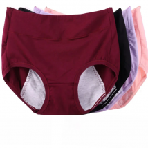 6XL 115kg Plus Size Fat Women Physiological Underwear Menstrual Leak Proof Pure Cotton High Waist Sanitary Lingerie Panties