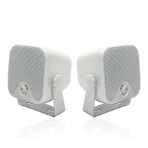 Herdio 4'' 120W Heavy Duty Waterproof Boat Marine Box Outdoor Speakers Surface Mounted For Skid Steer ATV UTV RZR Golf Cart Boat