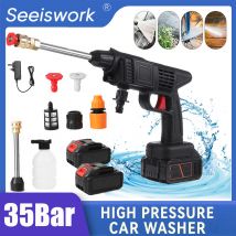 Seeiswork-pulitore wireless ad alta pressione, pistola a spruzzo d'acqua per giardino, macchina per la pulizia dell'acqua per batteria Makita da 200 W, 35 bar