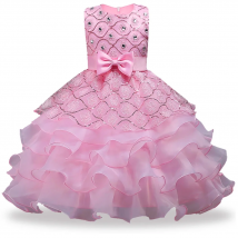 Baby Girls Gold Wire Embroidered Princess Dress kids Sequins Tutu Dresses For Toddler Girls flower Party Dress Girls Clothing