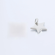 DOOYIO 5pcs/Lot Stainless Steel Mirror Polish Five Pointed Star Small Pendant With Circle DIY Necklace Jewelry Accessories