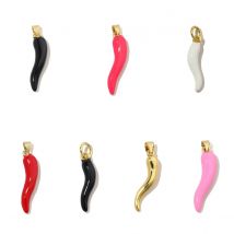 3Pcs/Lot Copper Enamel Charms Hot Pepper Pendants For DIY Making  Bracelet Necklace Fashion Jewelry
