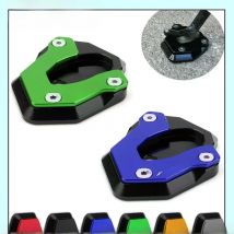 Motorcycle CNC Kickstand Foot Side Stand Extension Support Plate Pad With logo Fit For ZX-6R ZX6R ZX 6R ZX-10R ZX10R ZX 10R