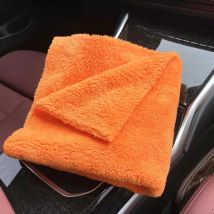 Lucullan 40x40cm Orange Super Thick Plush Edgeless Microfiber Towels Car Care Cleaning Cloths  Polishing Detailing Drying Rags