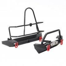 Djrc Metal Front Rear Bumper With Tow Hook For 1/10 Rc Crawler Axial Scx10 90046 Scx10 Iii Axi03007 Upgrade Parts