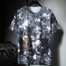 Oversize T-shirts Men Big Size 10XL Tops Tees Summer Hip Hop Casual Animal Graffiti Tshirts Plus Size 9XL10XL Clothes Baggy