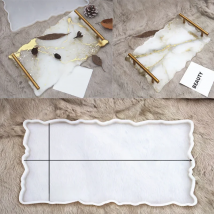 Silicone Mold For Resin Large Rectangle Tea Plate Coaster DIY Epoxy UV Resin Molds For Home Decoration Craft Making Art Supplies